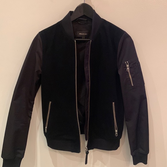 Mackage Suede Bomber Jacket - Picture 1 of 4